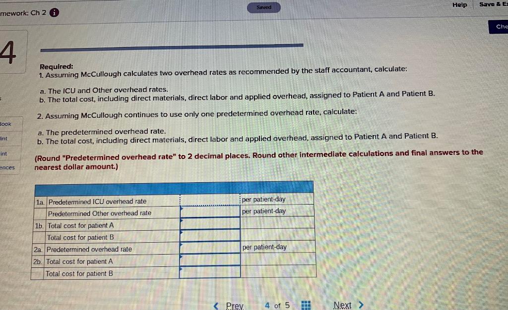 Solved McCullough Hospital uses a joborder costing system