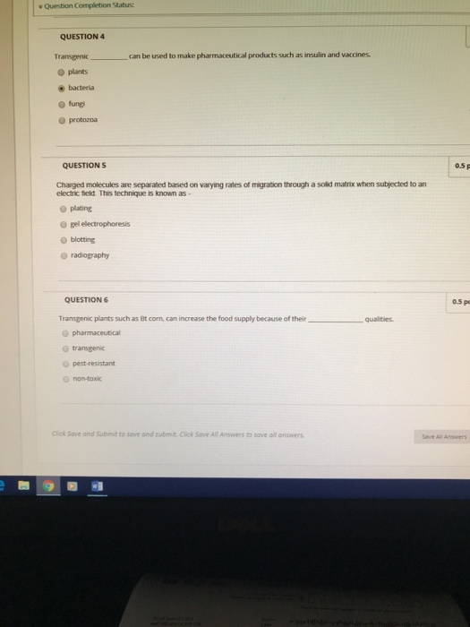 Solved v Question Completion Status QUESTION 4 Transgenic O | Chegg.com