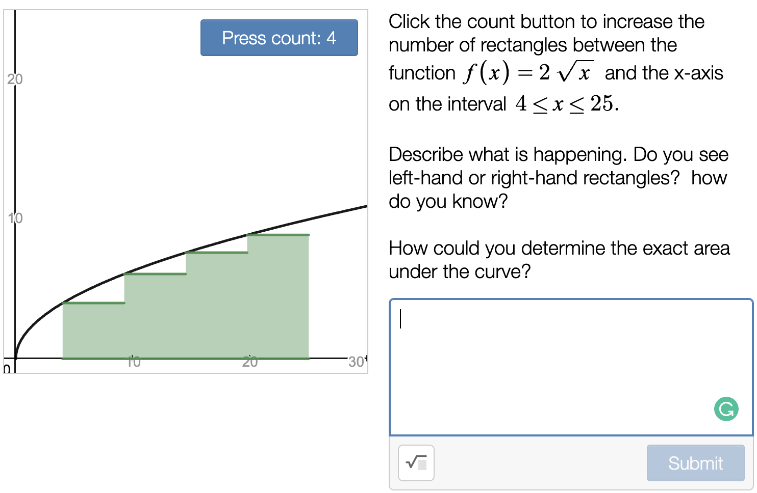 Solved Click the count button to increase the number of | Chegg.com