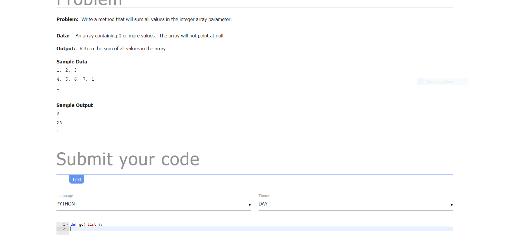 Solved Write a method that will sum all values in the | Chegg.com