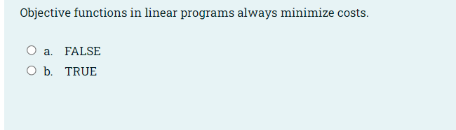 Solved Objective functions in linear programs always | Chegg.com
