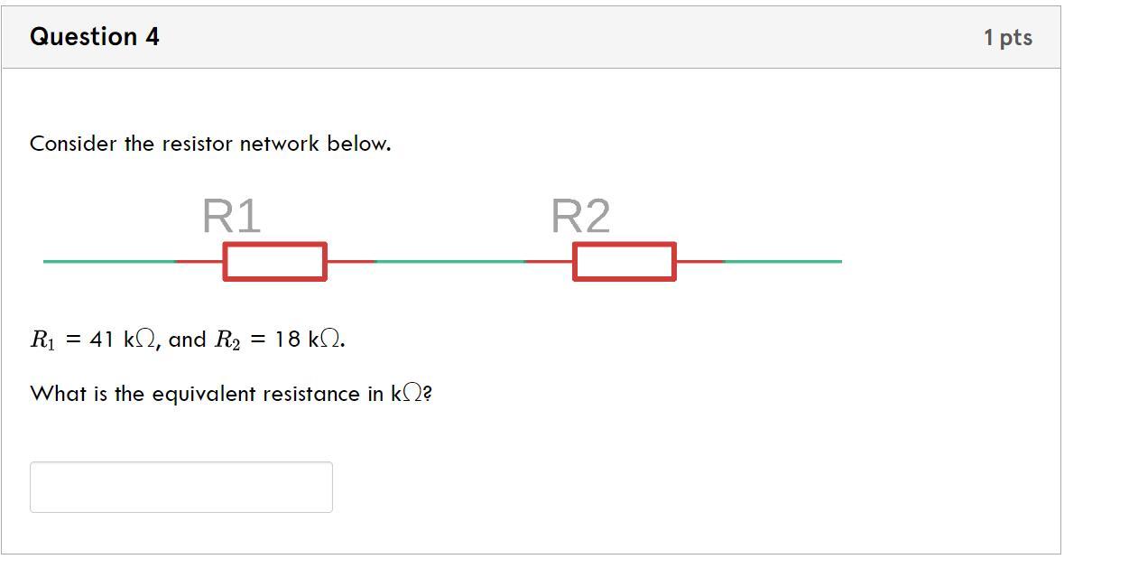 Solved Consider the resistor network below. R1=41kΩ, and