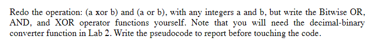 Solved Redo The Operation: ( A Xor B ) And ( A Or B), With | Chegg.com