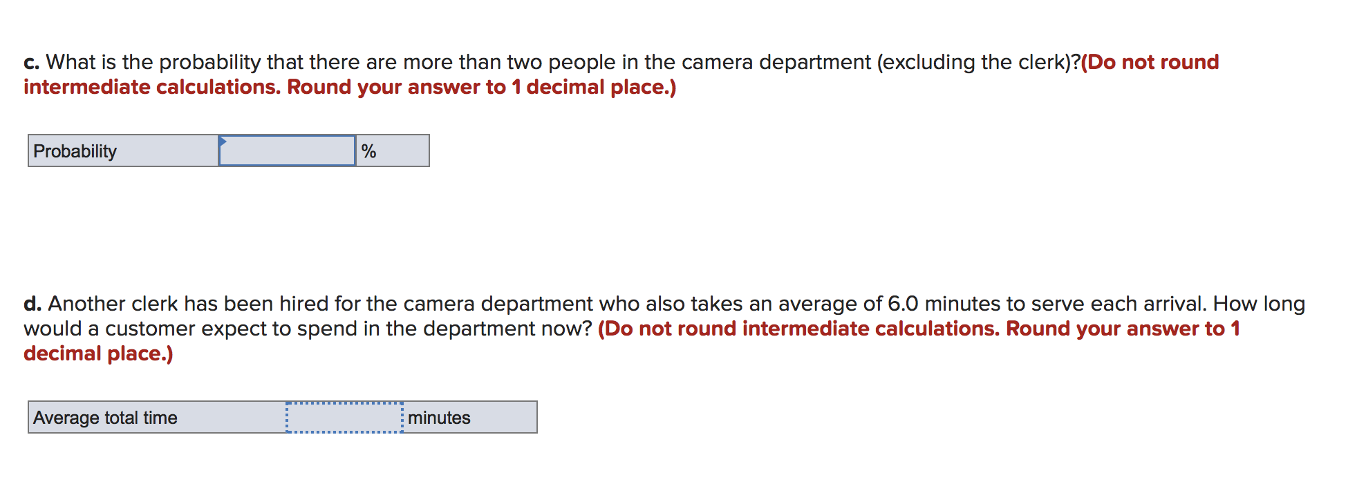 Solved Customers enter the camera department of a store at | Chegg.com