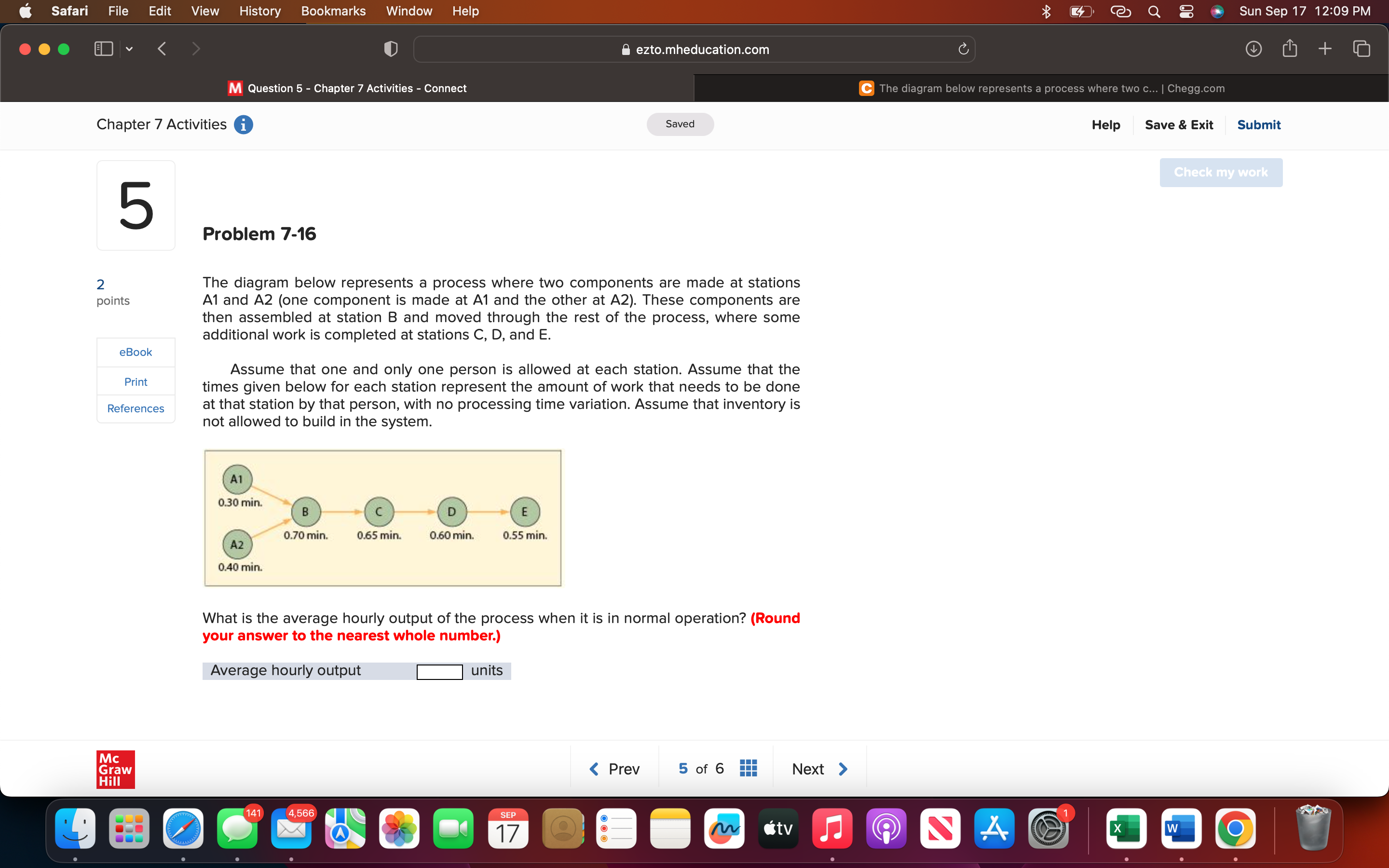 The diagram below represents a process where two | Chegg.com