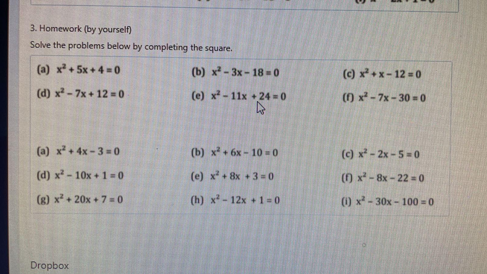 Solved 3. Homework (by yourself) Solve the problems below by | Chegg.com