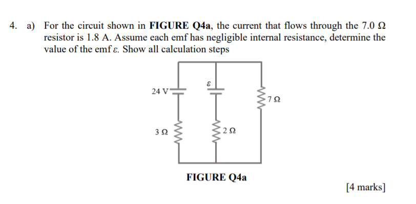Solved 4. a) For the circuit shown in FIGURE Q4a, the | Chegg.com