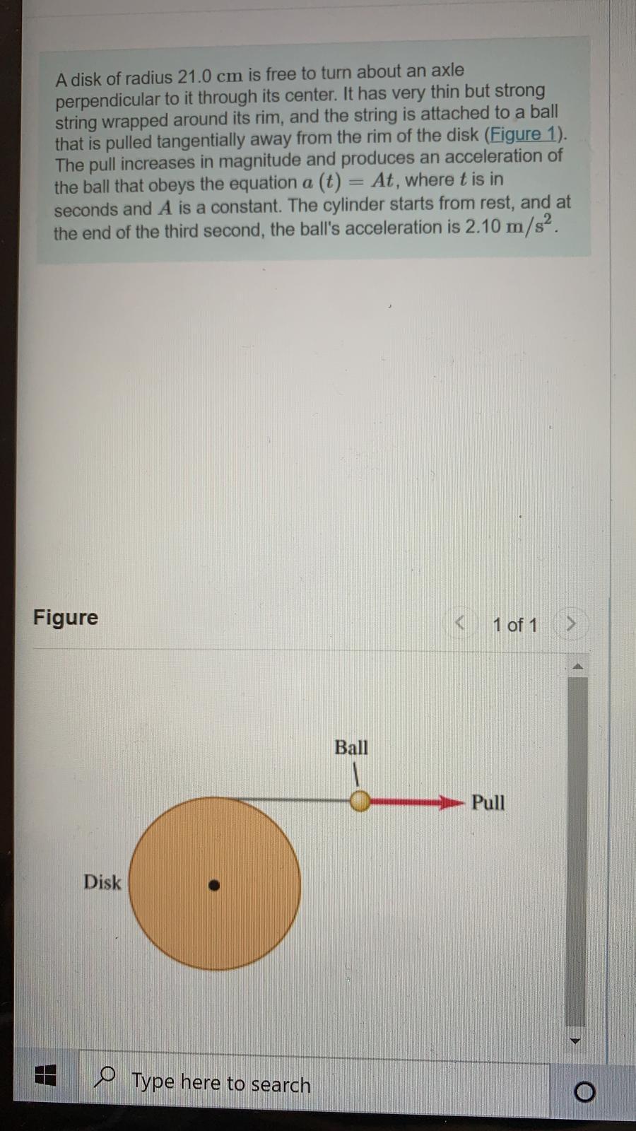 Solved A disk of radius 21.0 cm is free to turn about an | Chegg.com