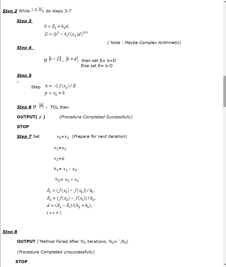 when writing the code for mullers method in Matlab | Chegg.com