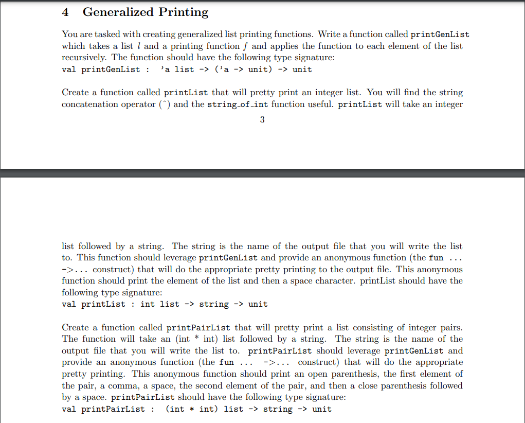 Solved OCaml Code: Below is the following datatype and | Chegg.com
