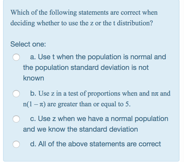 Solved Which of the following statements are correct when | Chegg.com