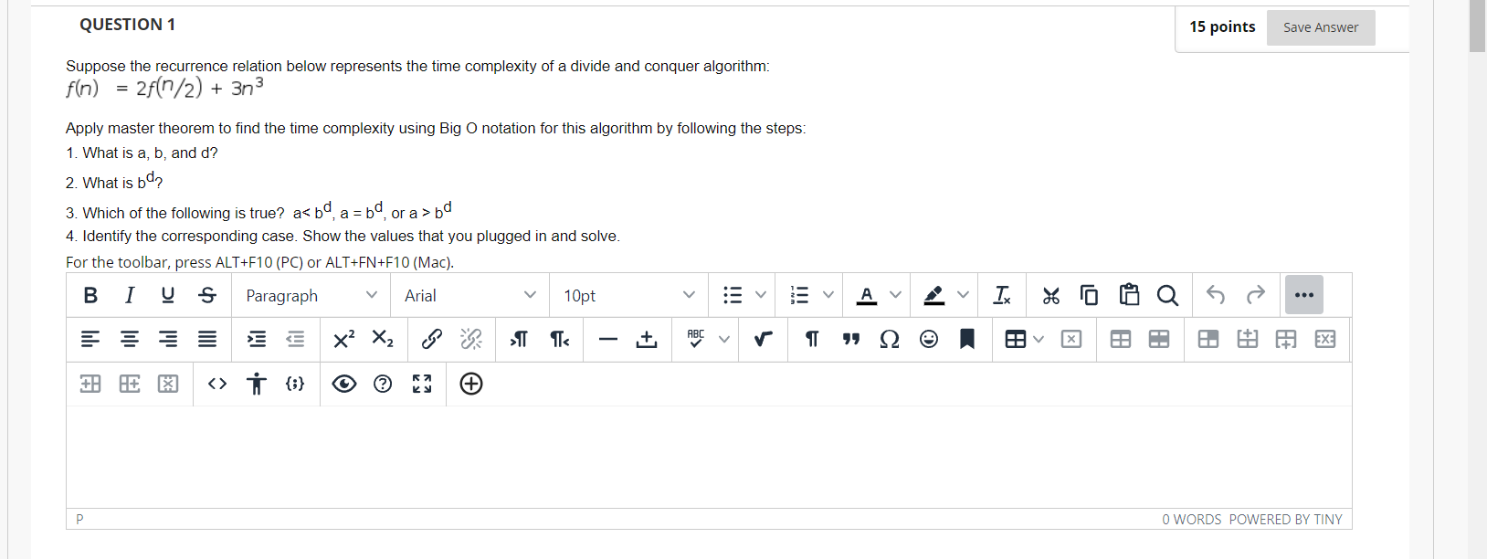 Solved QUESTION 1 15 Points Save Answer Suppose The | Chegg.com