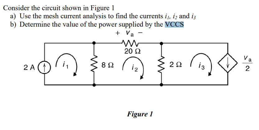 Solved Consider the circuit shown in Figure 1 a) Use the | Chegg.com