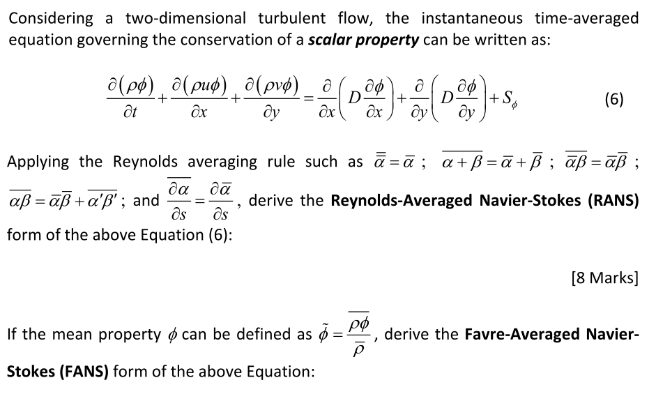 Solved Considering A Two-dimensional Turbulent Flow, The | Chegg.com