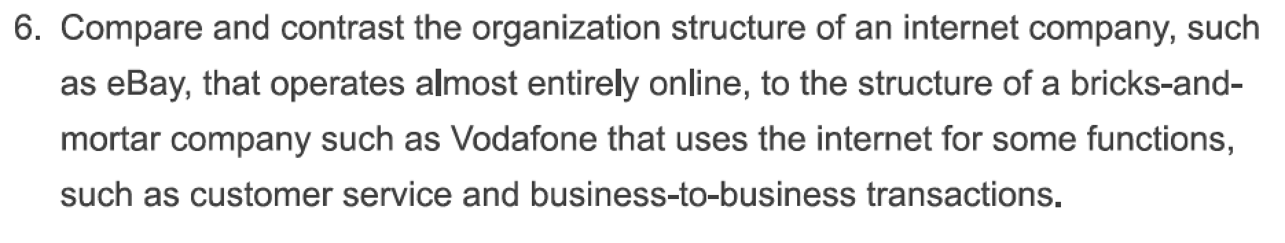 Solved 6. Compare and contrast the organization structure of | Chegg.com