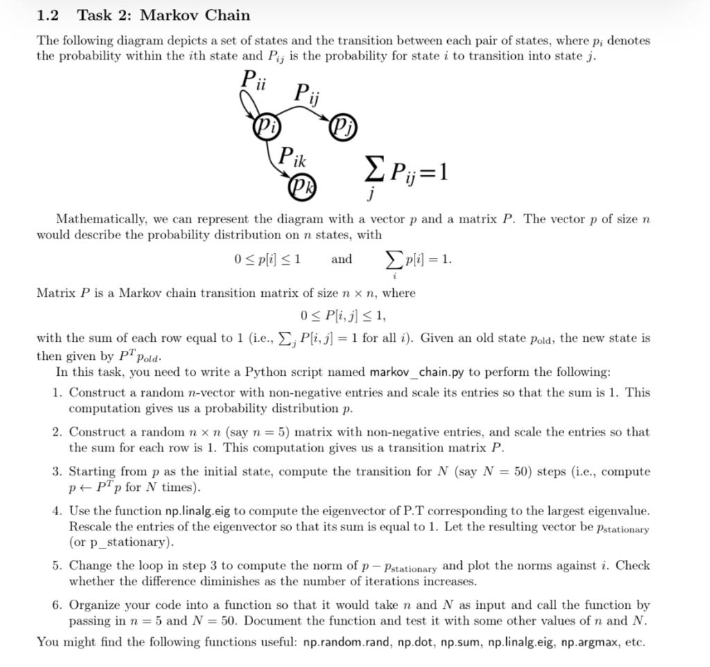The following diagram depicts a set of states and the