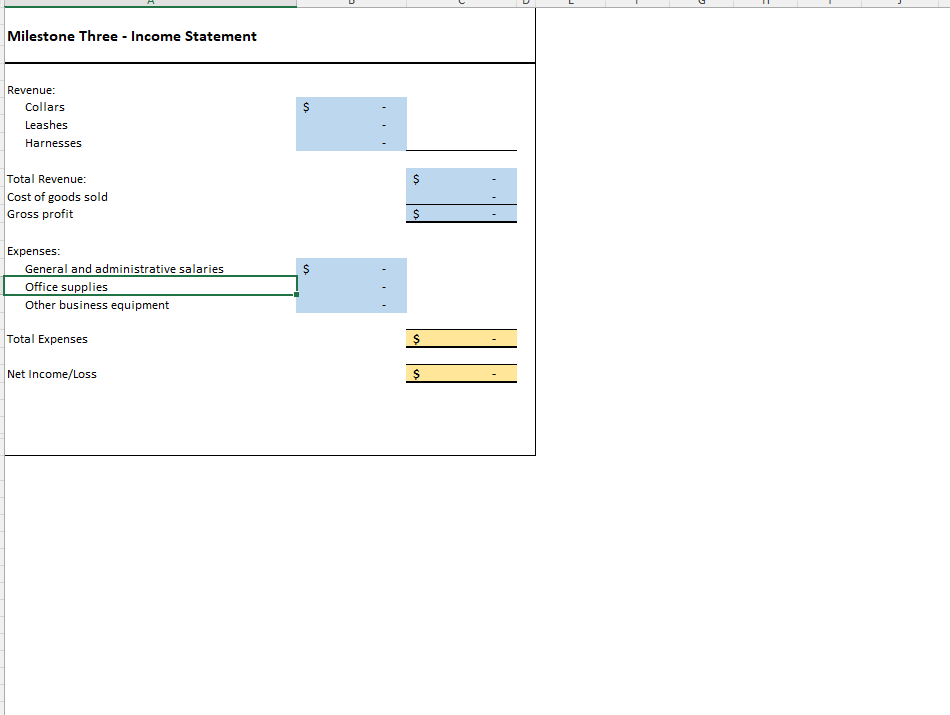 Solved Milestone Three Statement Revenue Collars