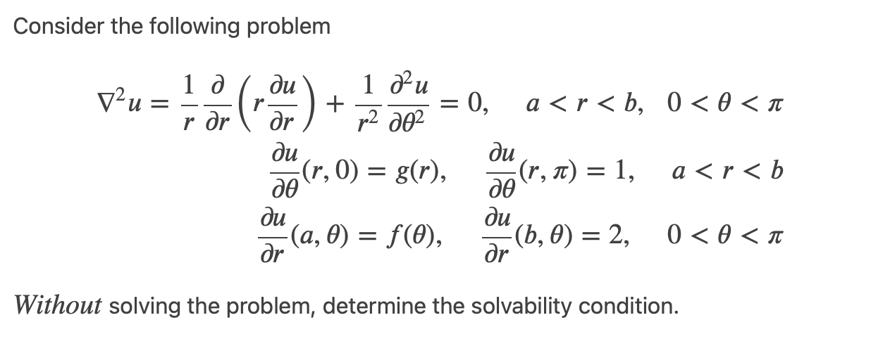 Solved Consider the following problem ди и ү?и = 1 д где (, | Chegg.com