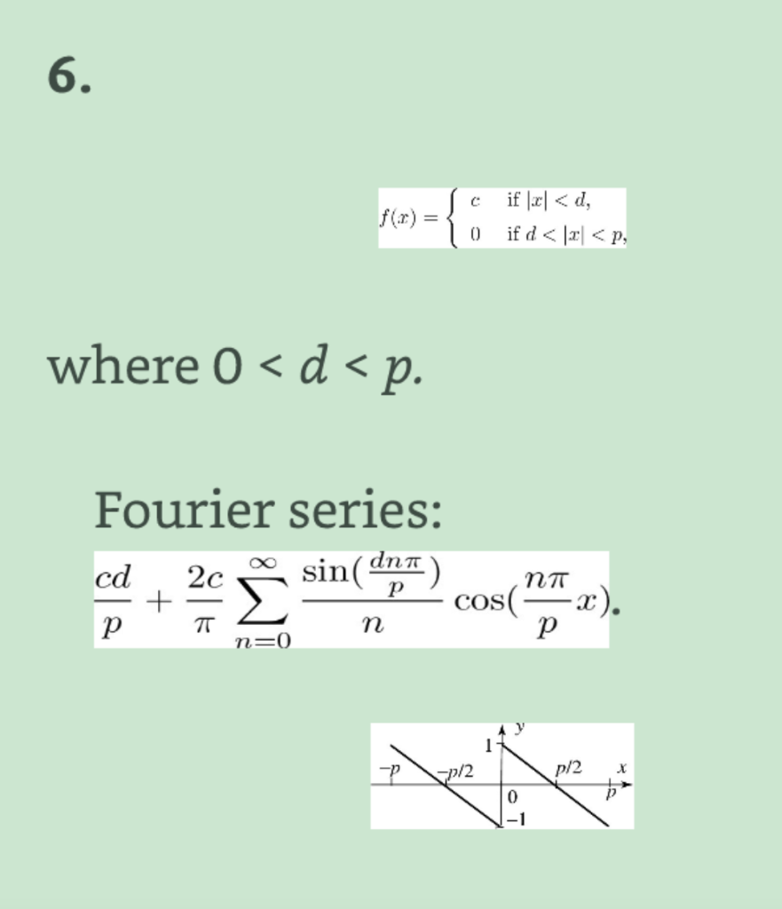 Solved In Exercises 1-10, a 2p-periodic function is given on | Chegg.com
