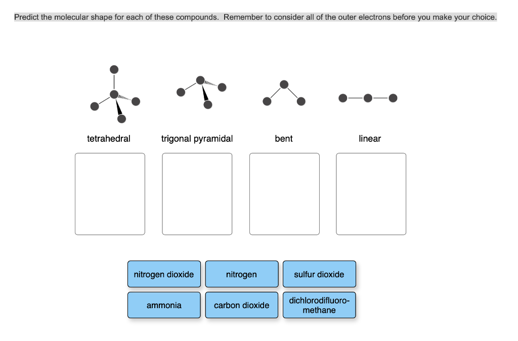 Solved Predict the molecular shape for each of these | Chegg.com
