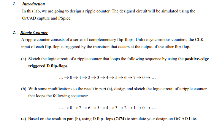 Solved Introduction In this lab, we are going to design a | Chegg.com