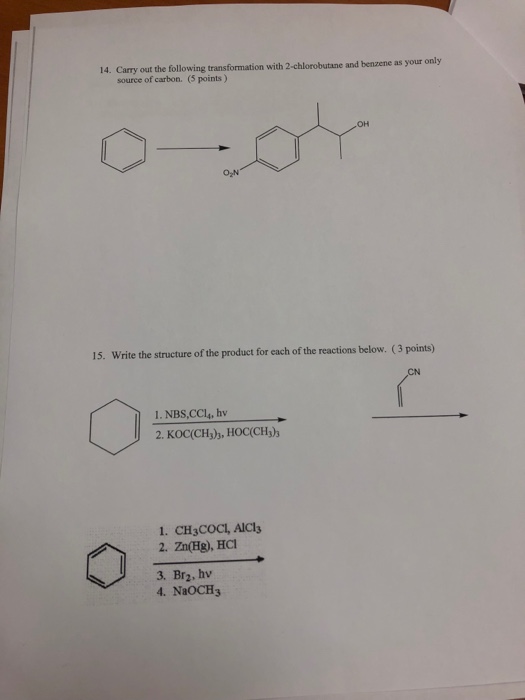 Solved 14. Carry out the following transformation with | Chegg.com