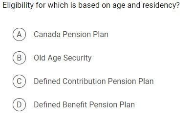 Solved Eligibility For Which Is Based On Age And Residency? | Chegg.com