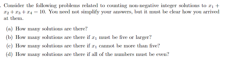 Solved Consider the following problems related to counting | Chegg.com
