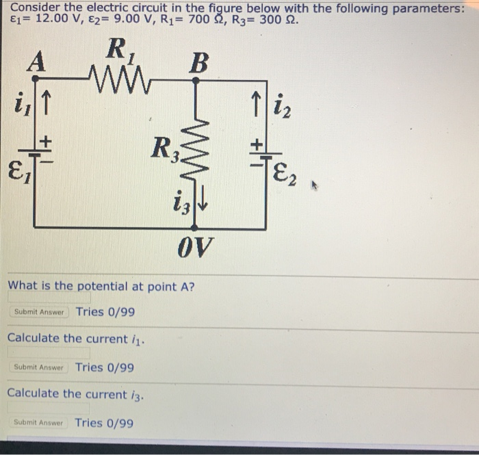 Solved Consider the electric circuit in the figure below | Chegg.com