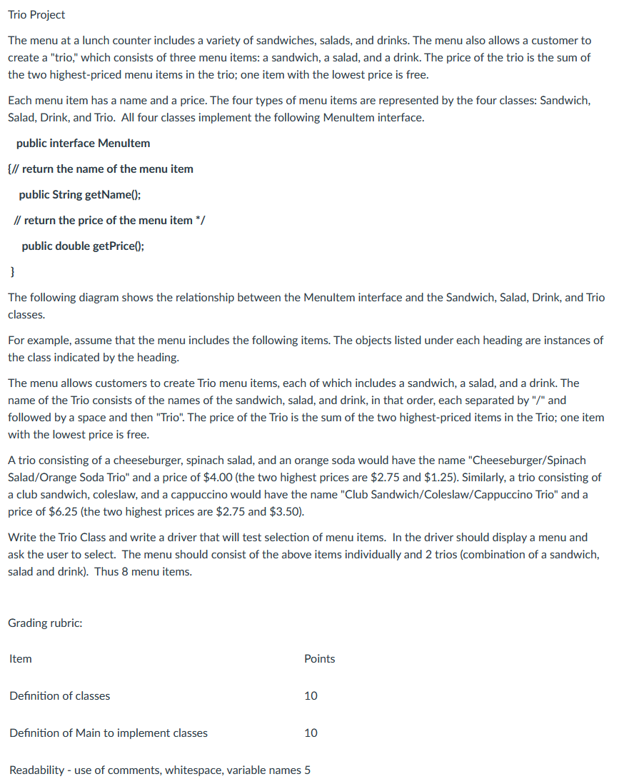 Solved In java... I'm having difficulty with the last part