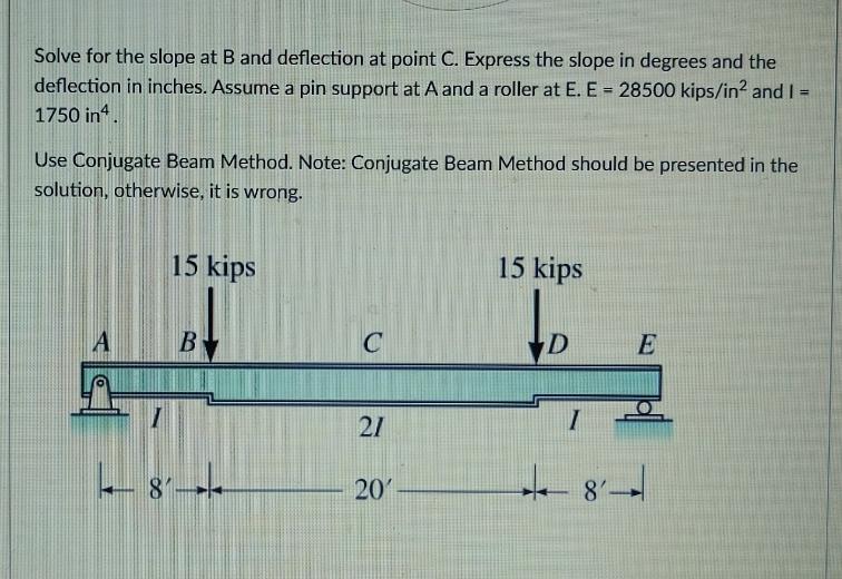 Solved Solve For The Slope At B And Deflection At Point C. | Chegg.com