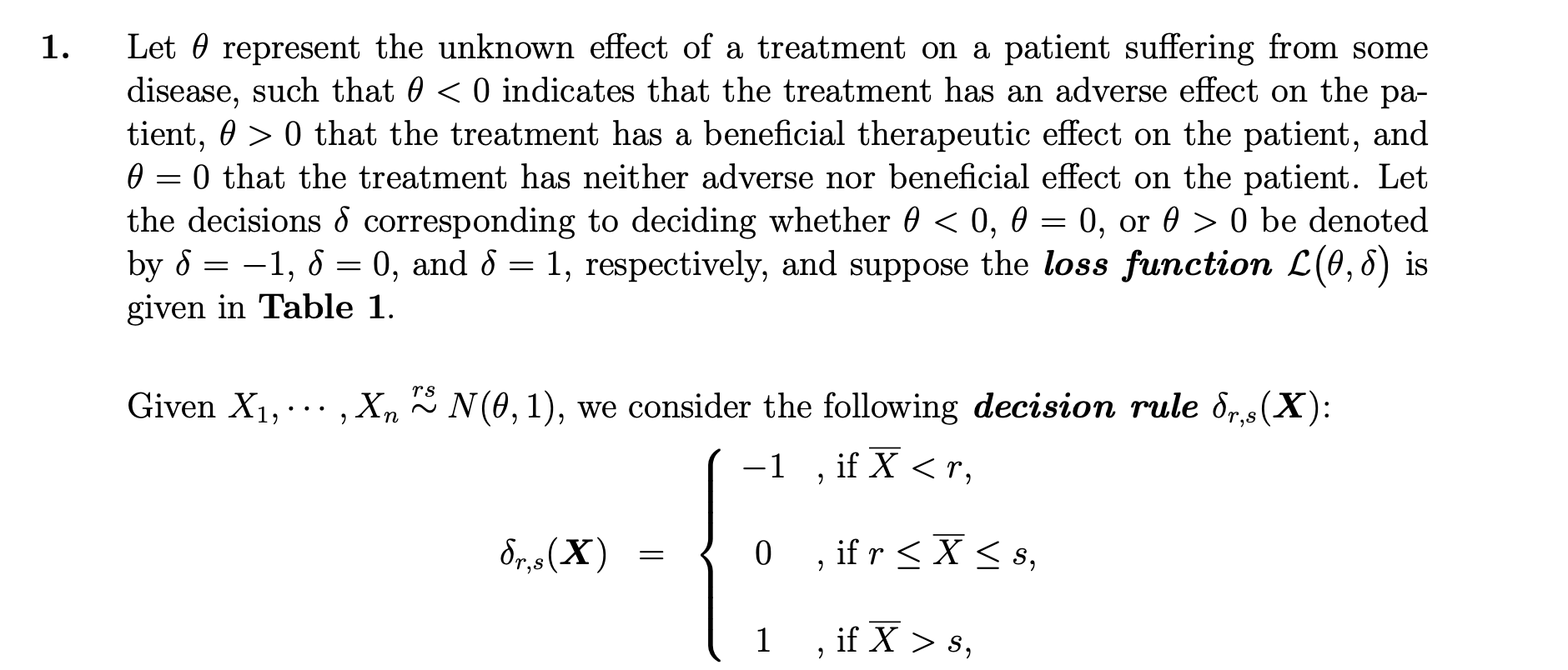 Let θ represent the unknown effect of a treatment on | Chegg.com