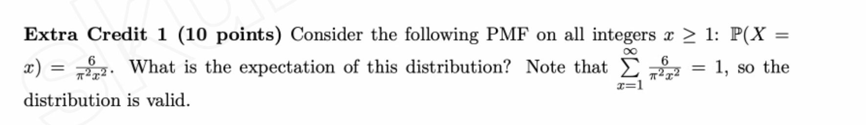 Solved 6 6 Extra Credit 1 (10 points) Consider the following | Chegg.com