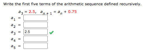 Solved Write the first five terms of the arithmetic sequence | Chegg.com