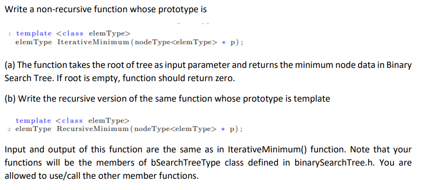 Solved Write a non-recursive function whose prototype is 1 | Chegg.com