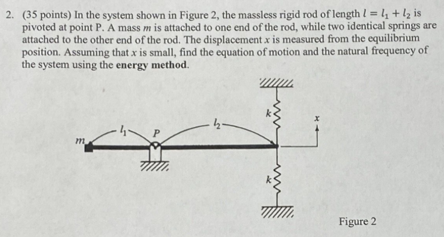Solved 2. (35 points) In the system shown in Figure 2 , the | Chegg.com