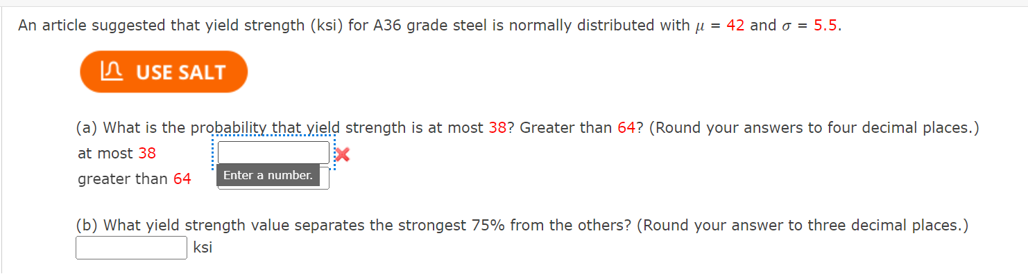 Solved An Article Suggested That Yield Strength ksi for Chegg