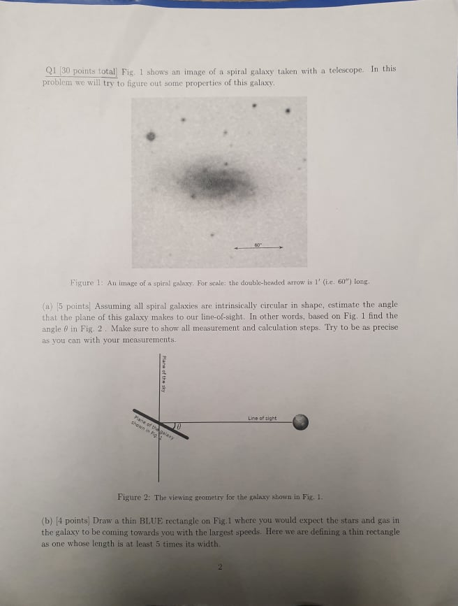 Solved QI 30 points total Fig. 1 shows an image of a spiral | Chegg.com