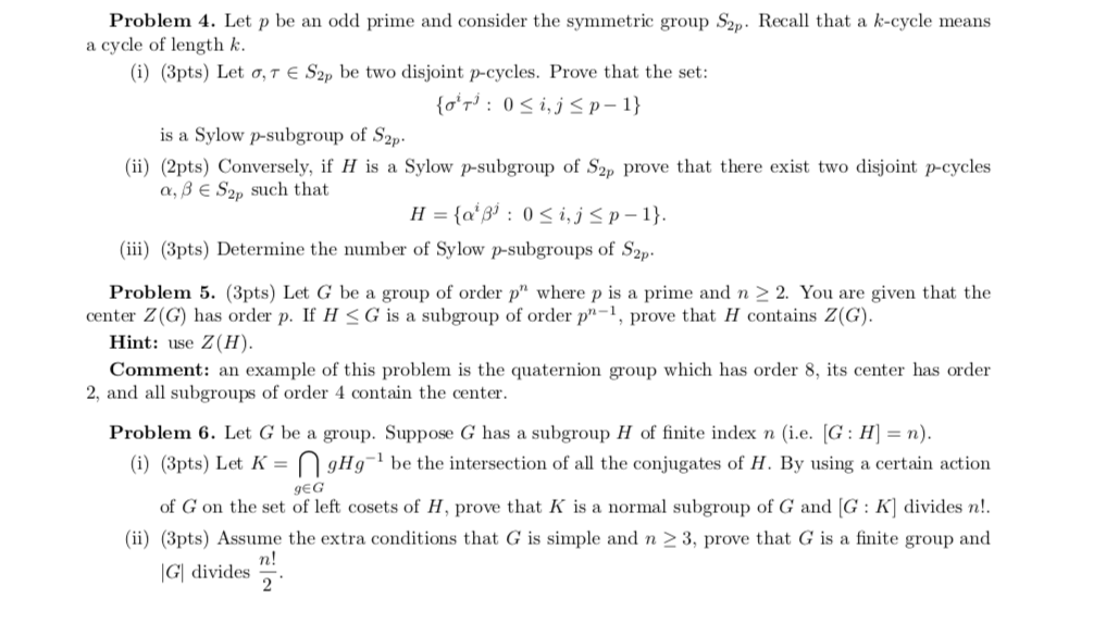 Solved Problem 4 Let P Be An Odd Prime And Consider The Chegg Com
