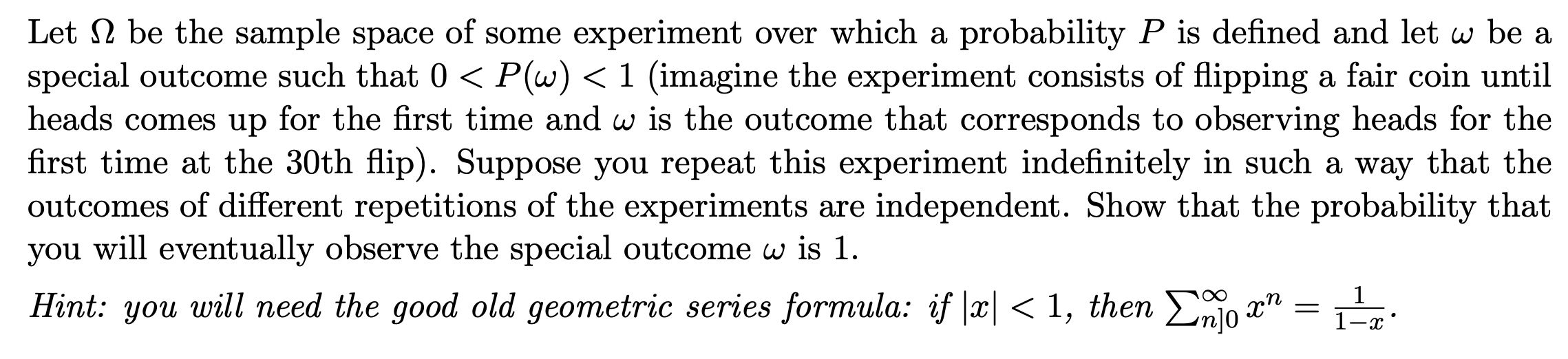 Solved Let 2 Be The Sample Space Of Some Experiment Over | Chegg.com