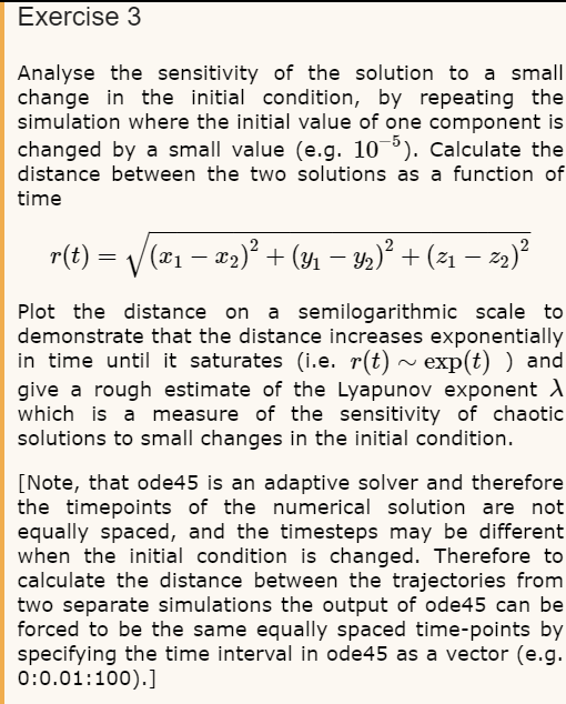 Exercise 3 Analyse The Sensitivity Of The Solution To | Chegg.com