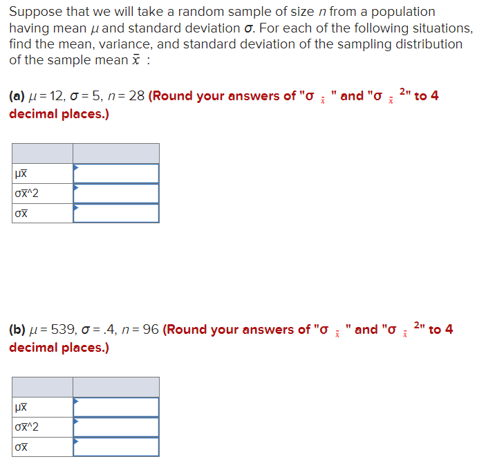 Solved Suppose that we will take a random sample of size n | Chegg.com