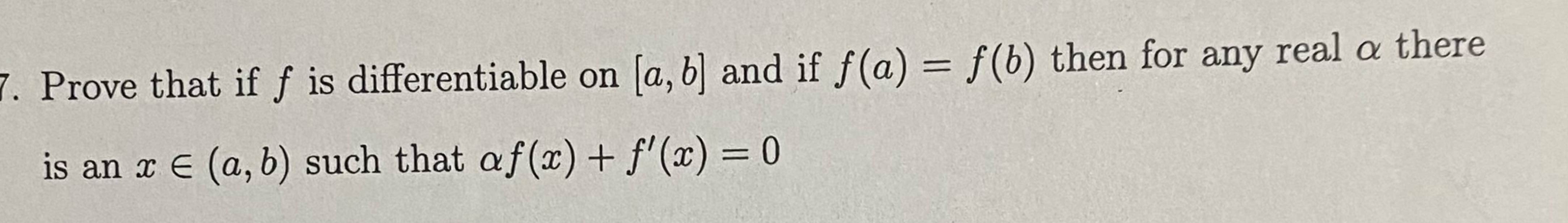 Solved Prove That If F Is Differentiable On A B And If Chegg Com