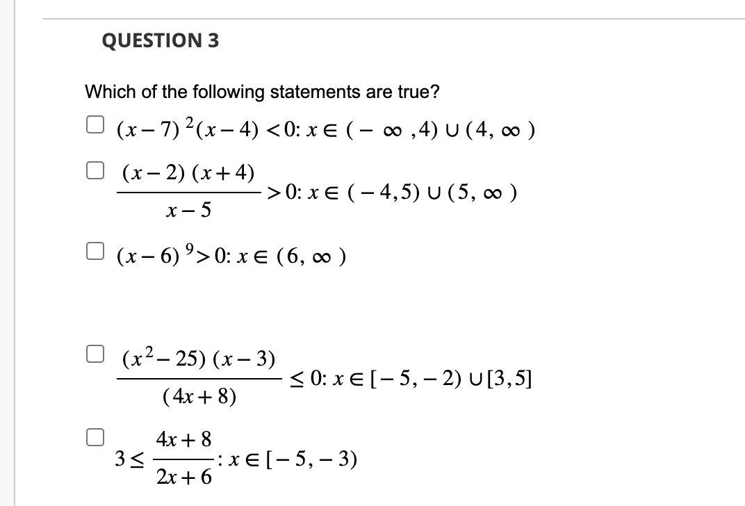 Solved Which of the following statements are true? | Chegg.com