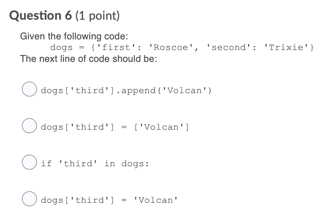 solved-question-6-1-point-given-the-following-code-dogs-chegg