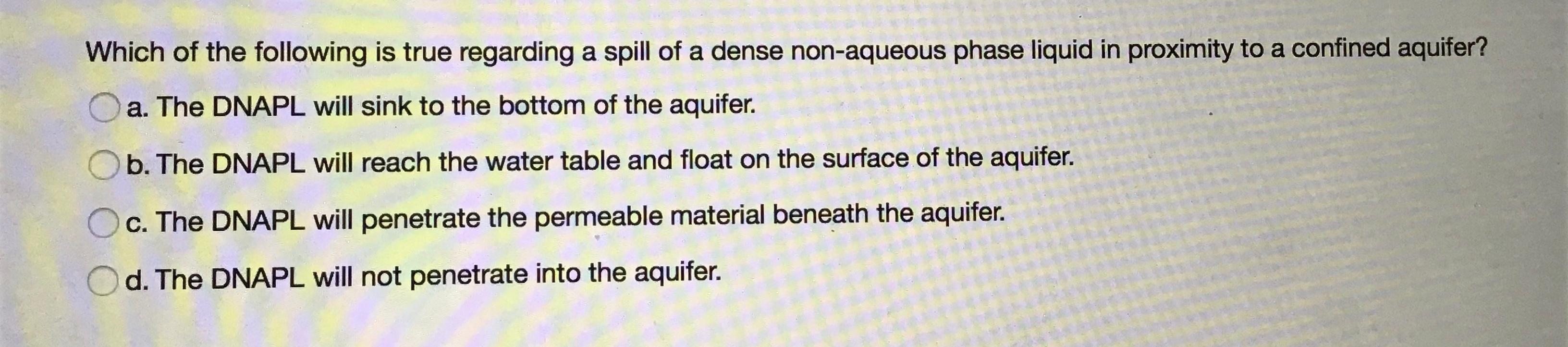 Solved Which of the following is true regarding a spill of a