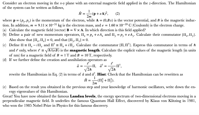 Solved 1 Consider An Electron Moving In The X Y Plane Wit Chegg Com