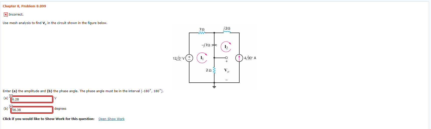 Solved Use Mesh Analysis To Find Vo In The Circuit Shown In