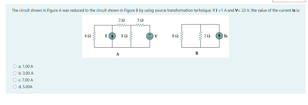 Solved The circuit shown in Figure A was reduced to the | Chegg.com