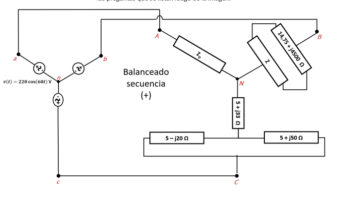 Solved Given the three-phase balanced system shown | Chegg.com